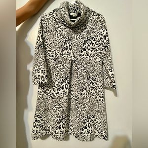 Animal Print Sweater Dress